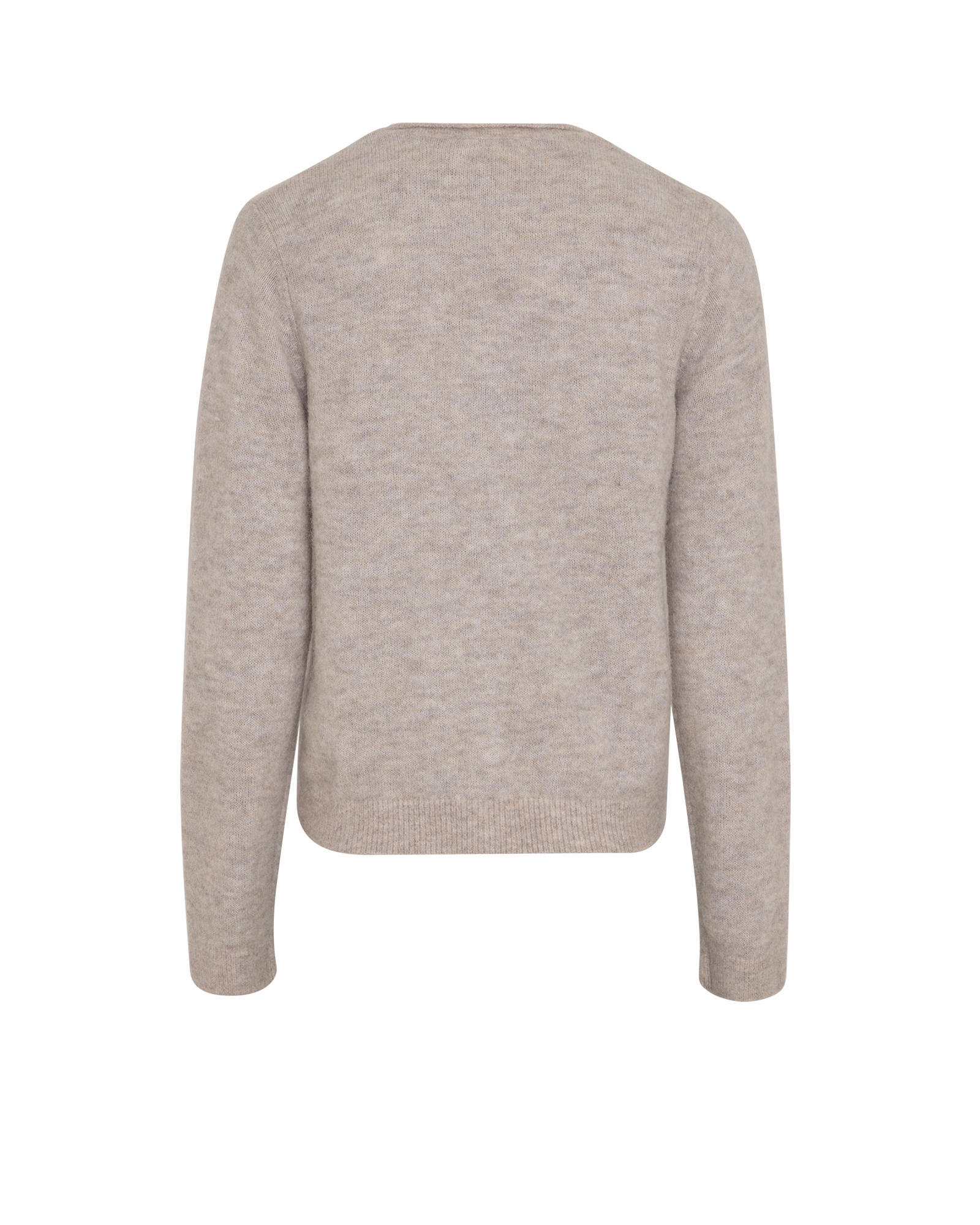 MSCHViloh Alegria Cardigan – Warm Light Gray Melange, back