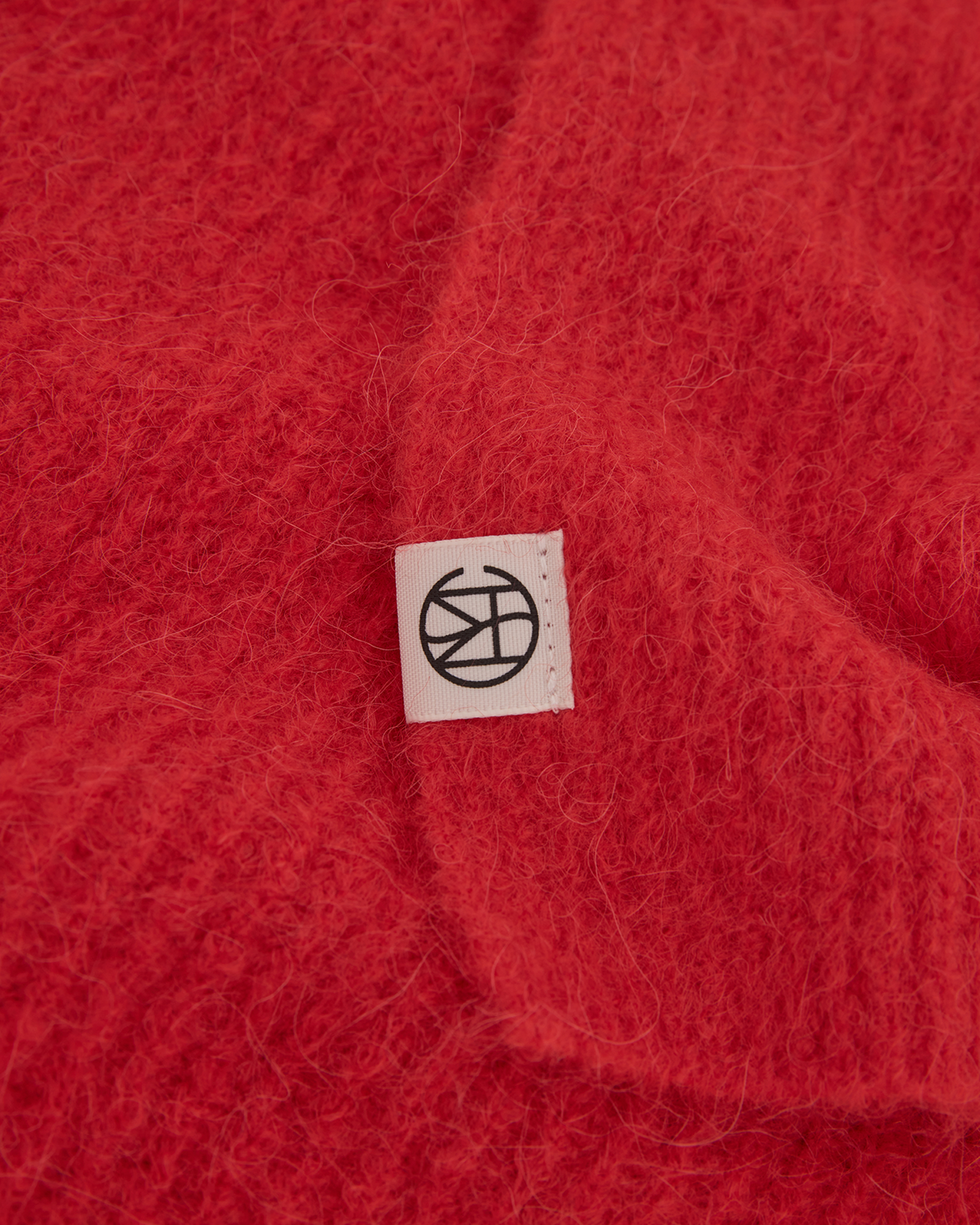 MSCHHope Icon Scarf – Flame Scarlet, close-up